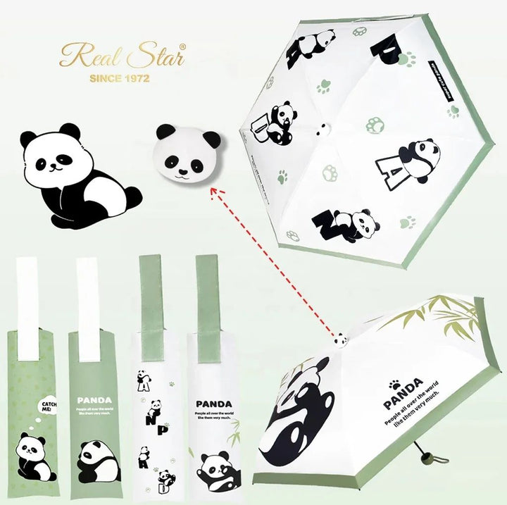 Panda 3d top umbrella with cover