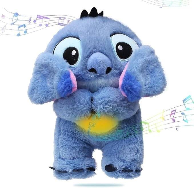 Blue breathing soft toy