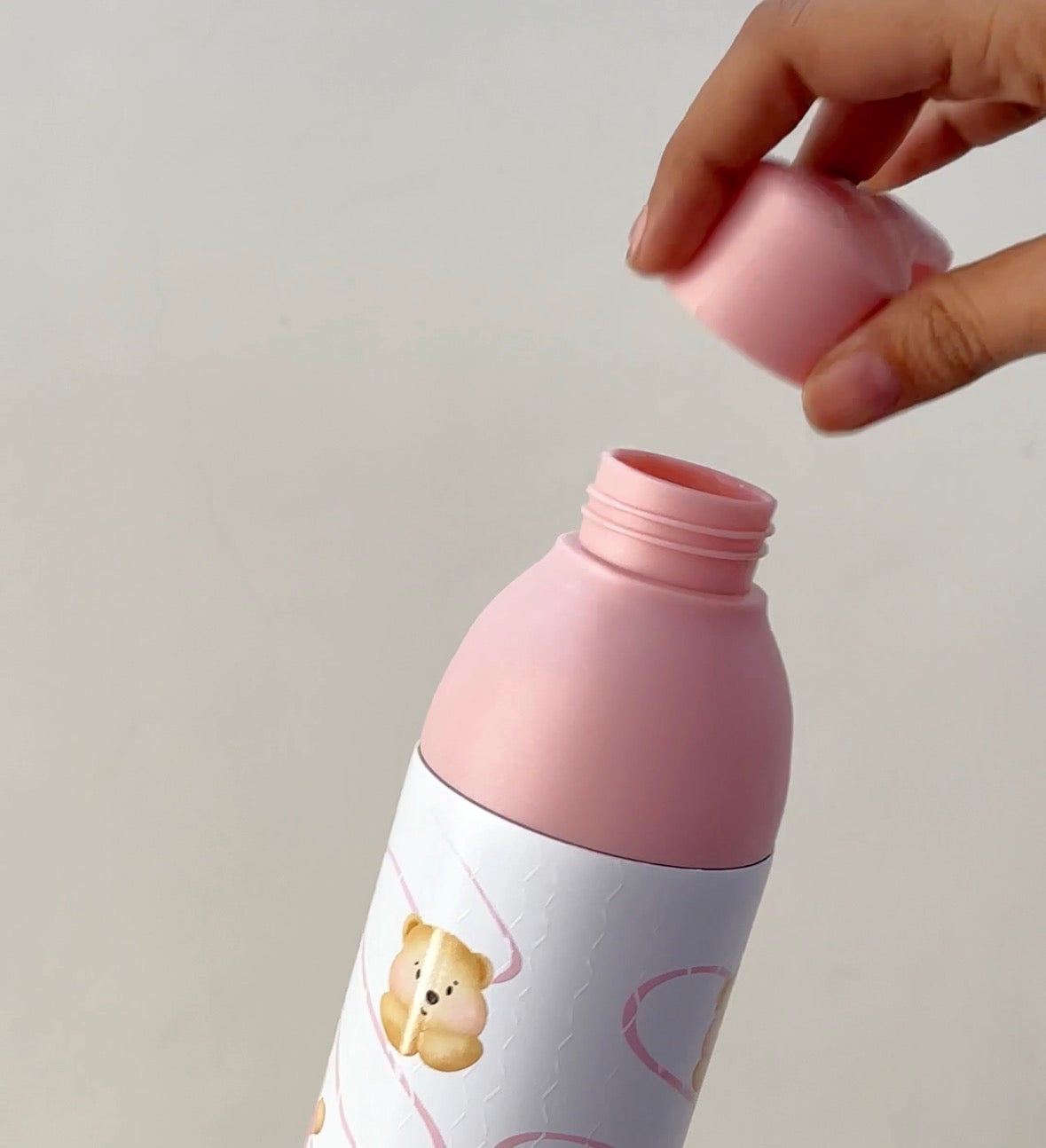 Cute bear bottle with cup