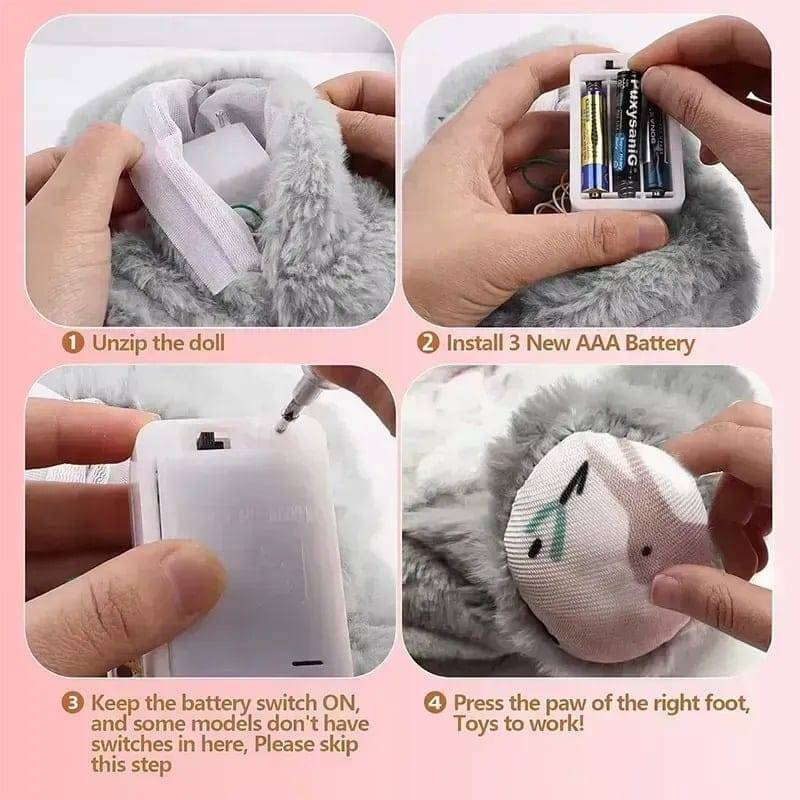 Blue breathing soft toy