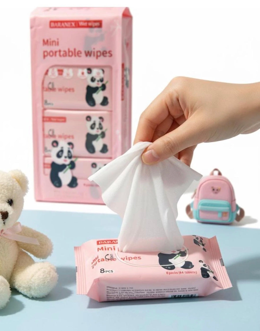 Kawaii wet wipes pack