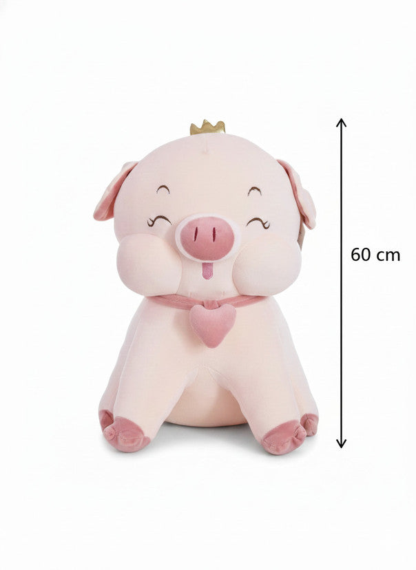 Kawaii crown pig plushie