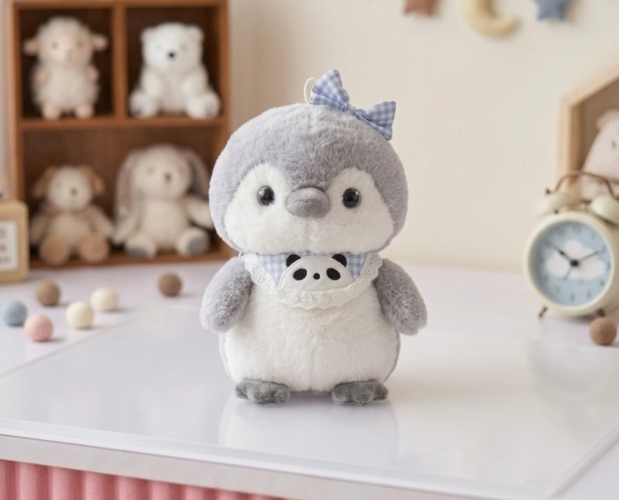 Kawaii bow penguin plushie