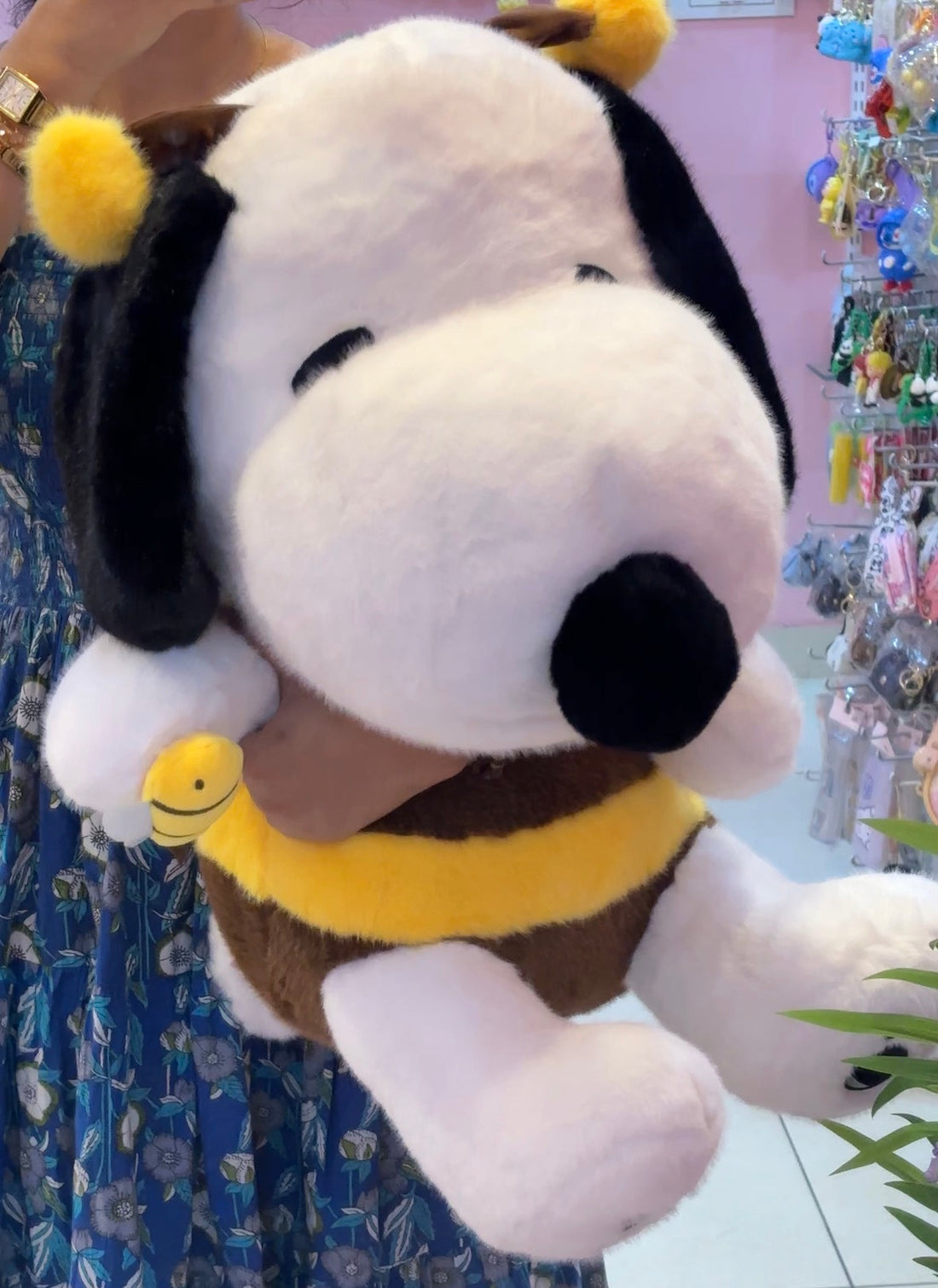 Honey bee dog plushie