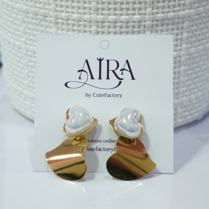 Heart anti tarnish earrings