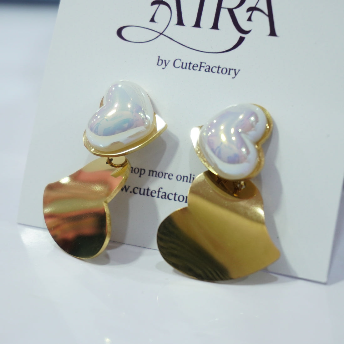 Heart anti tarnish earrings