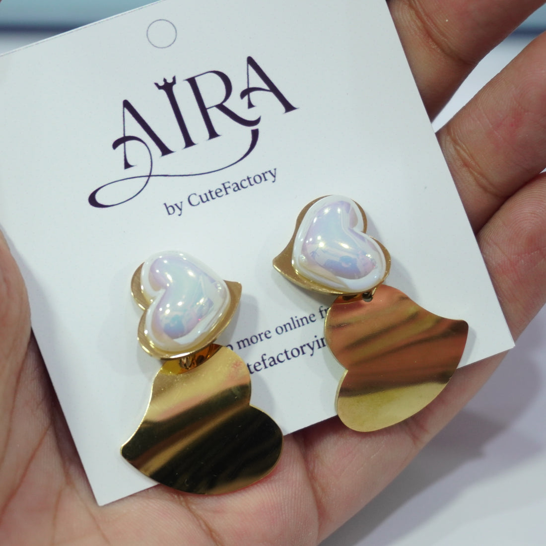 Heart anti tarnish earrings