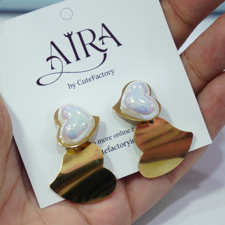 Heart anti tarnish earrings