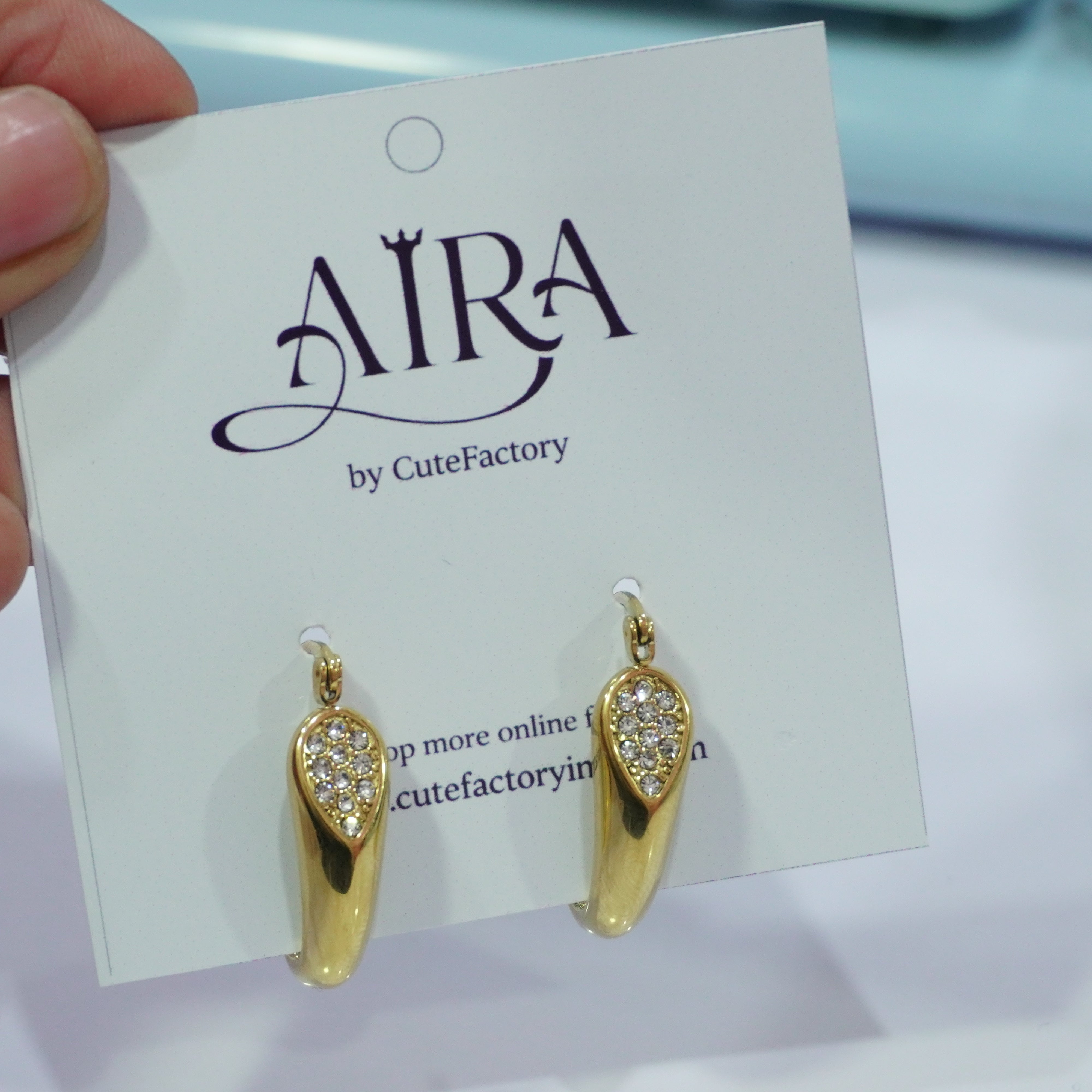 Almond ad anti tarnish hoop earrings