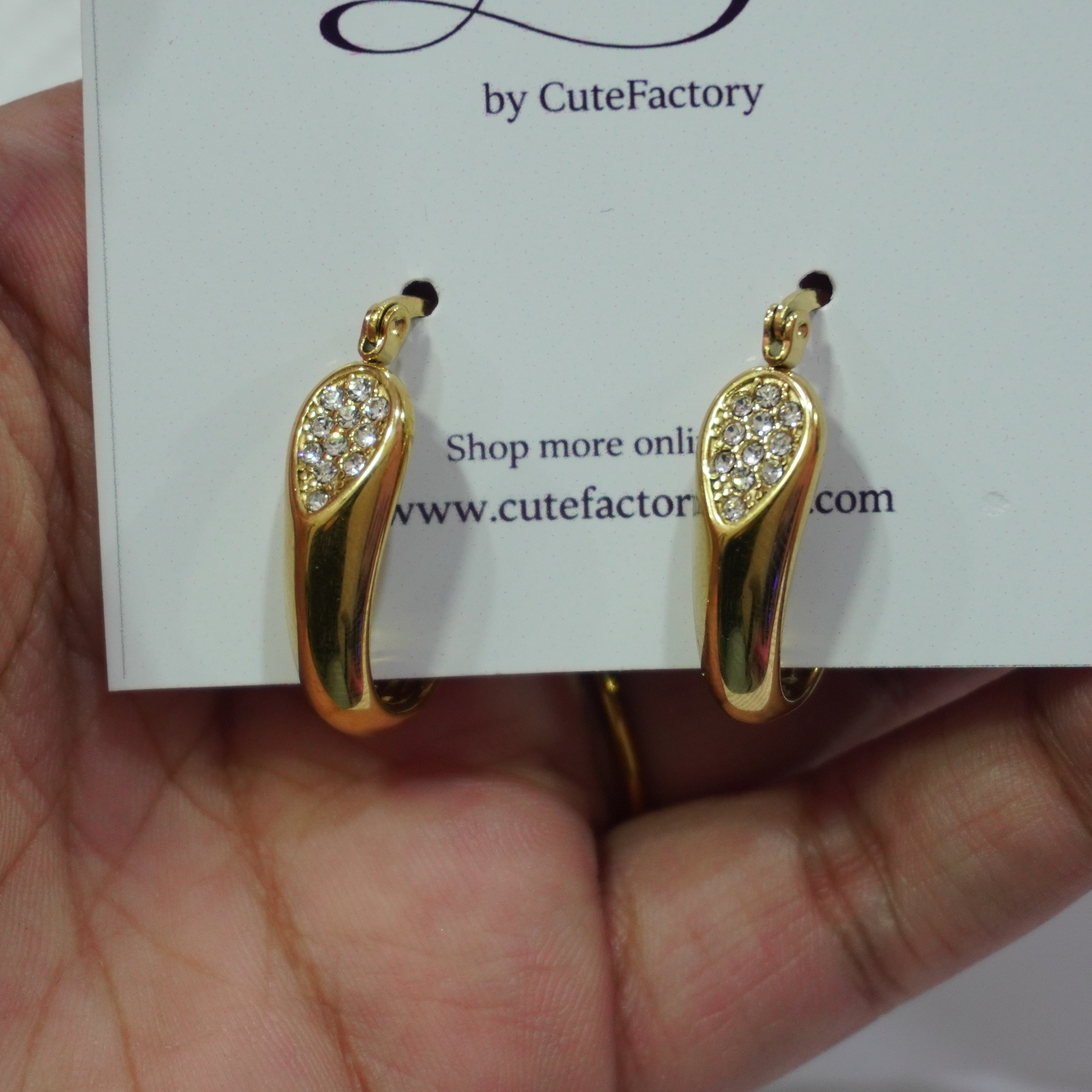 Almond ad anti tarnish hoop earrings