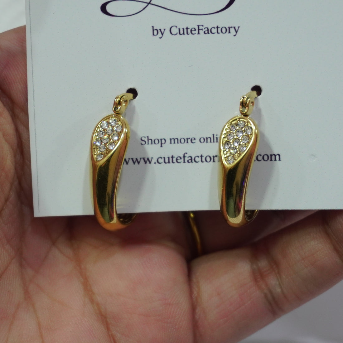 Almond ad anti tarnish hoop earrings