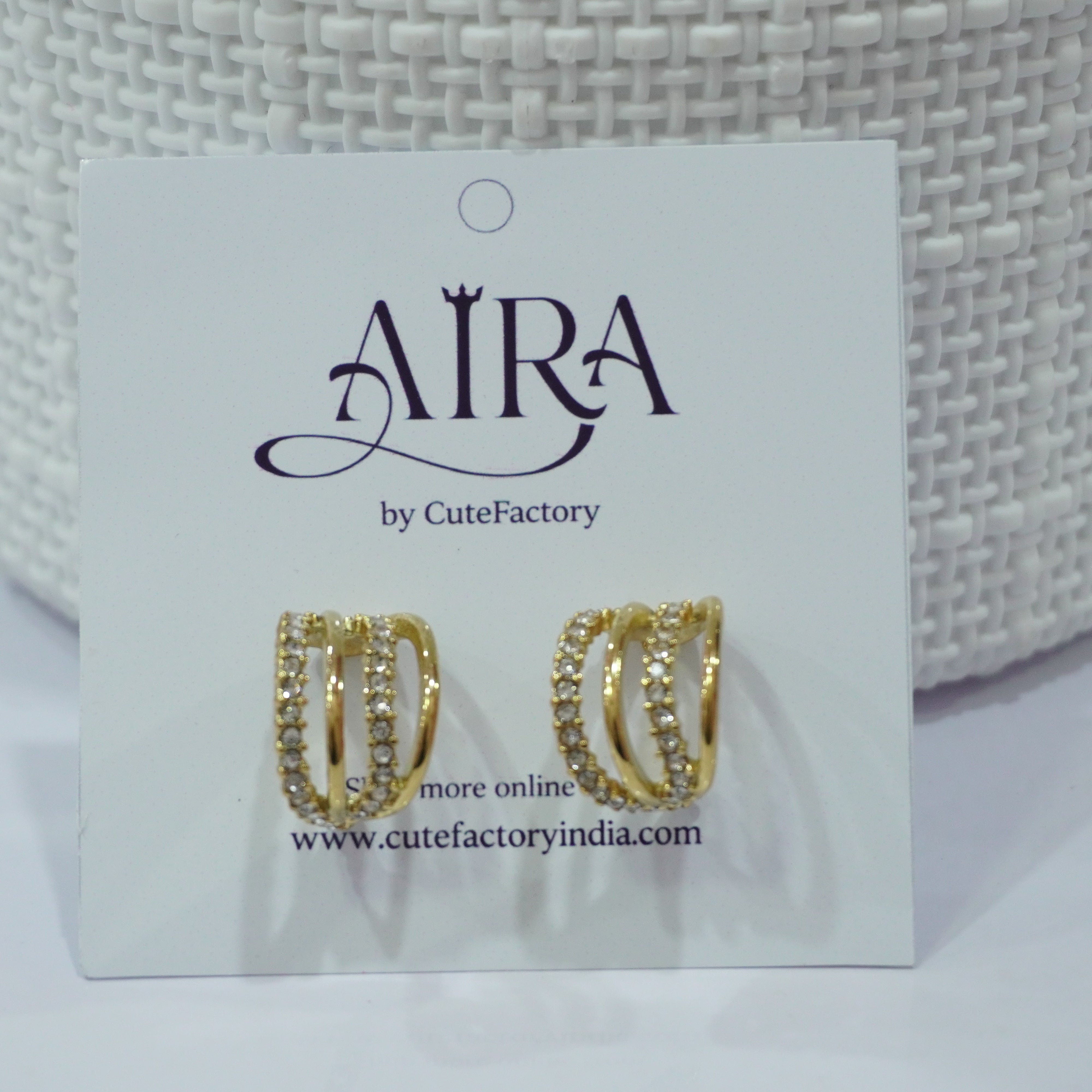 Semi hoop anti tarnish earrings