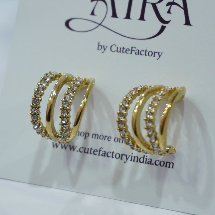 Semi hoop anti tarnish earrings