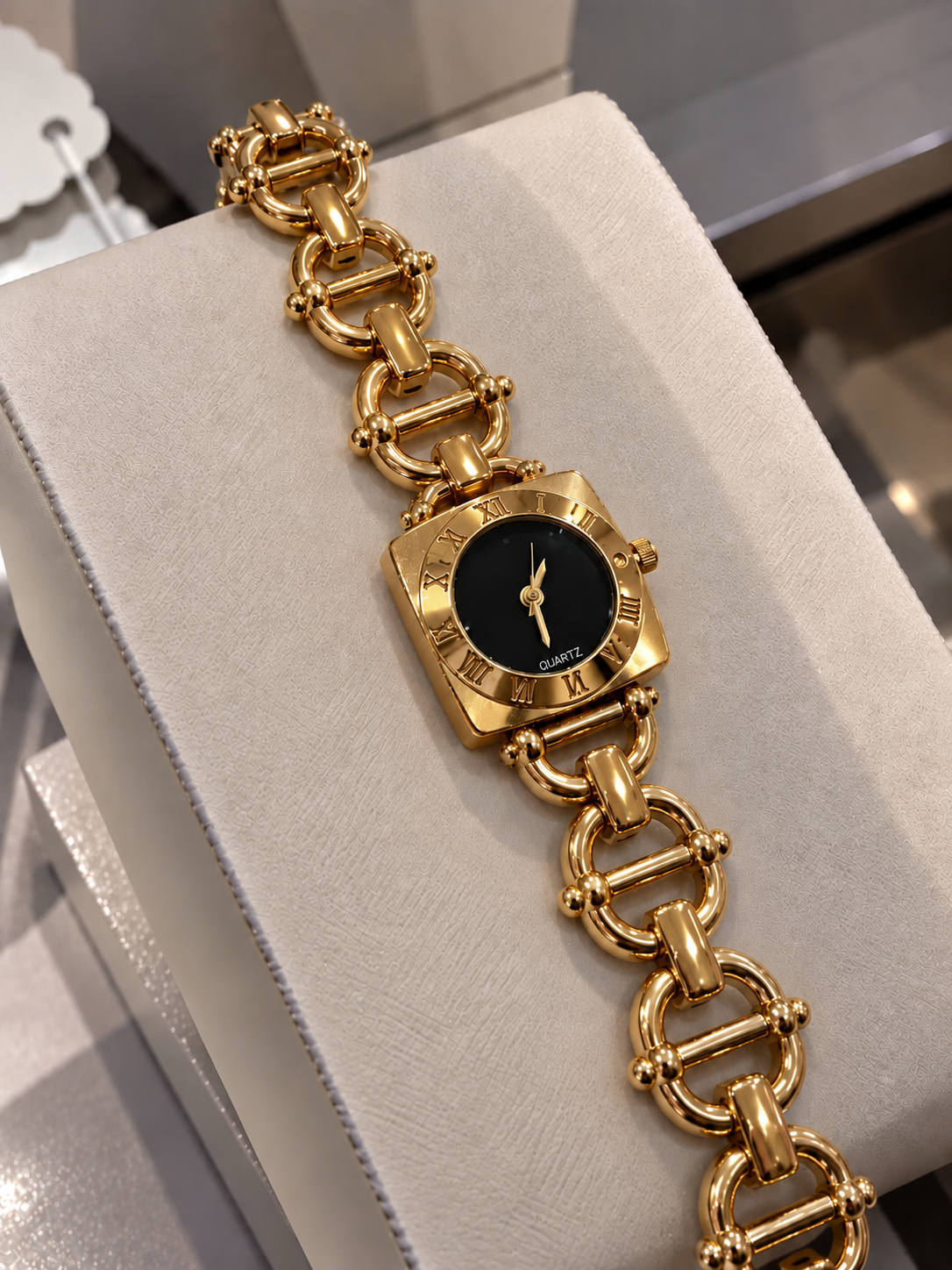 Eclipse royale gold chain watch
