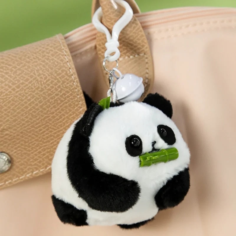 Panda wagging tail keycharm