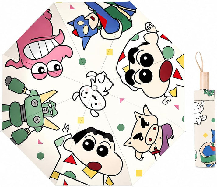 Shin-chan umbrella with printed characters
