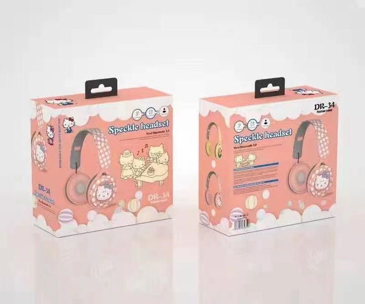 Hello kitty themed headphone