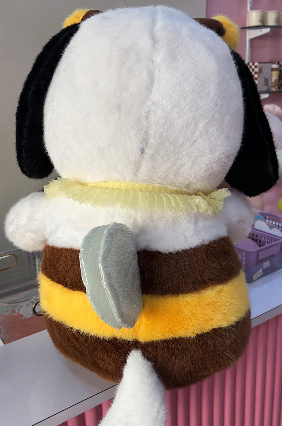 Honey bee dog plushie