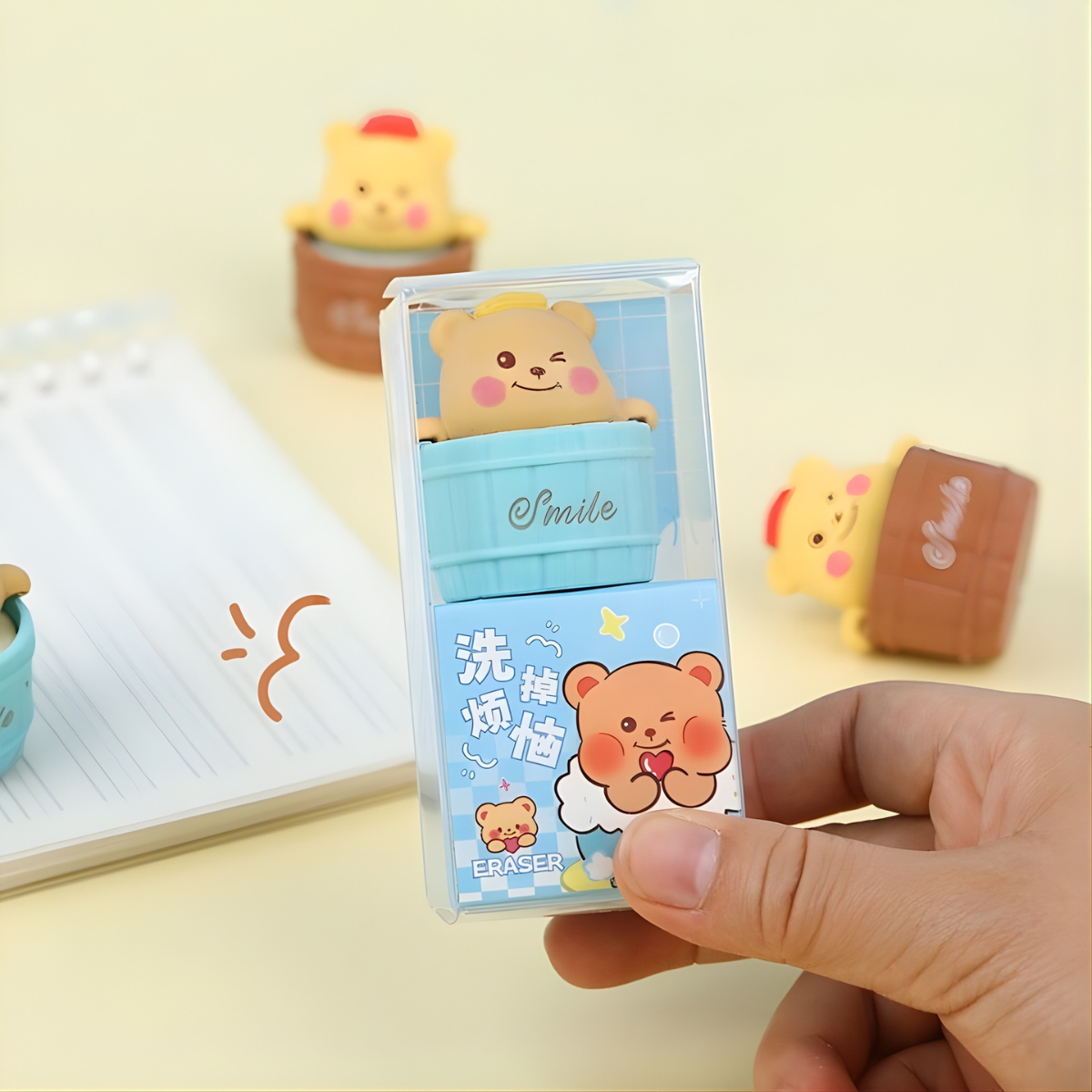 Kawaii bear eraser