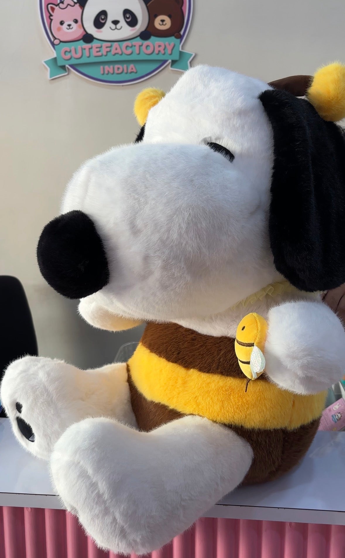 Honey bee dog plushie