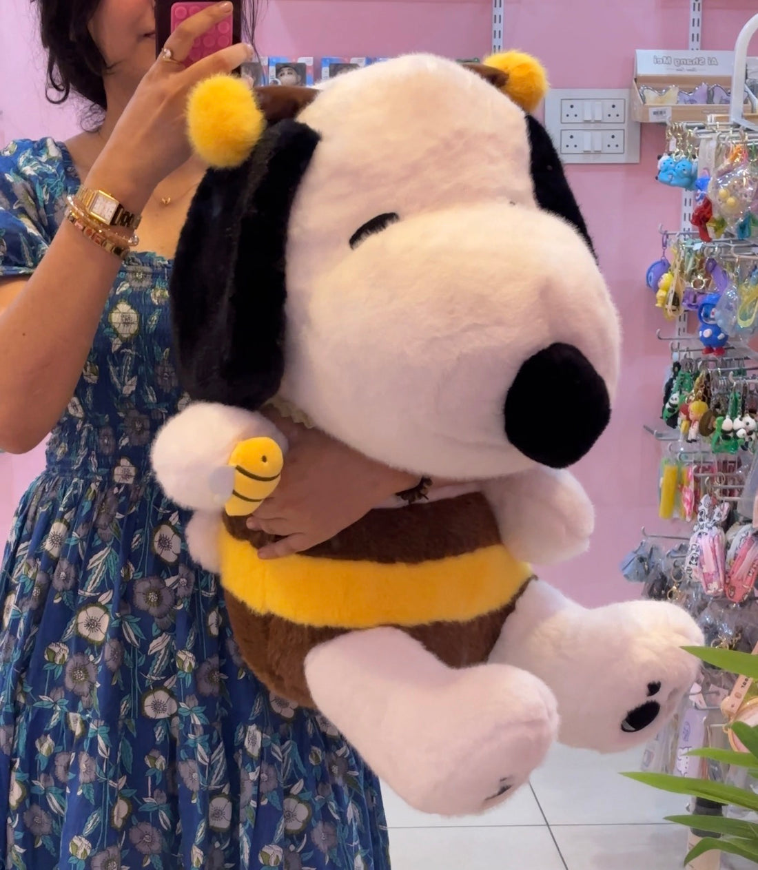 Honey bee dog plushie