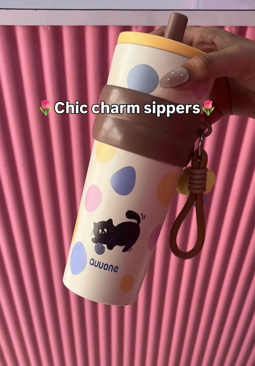 Kawaii chic charm sipper