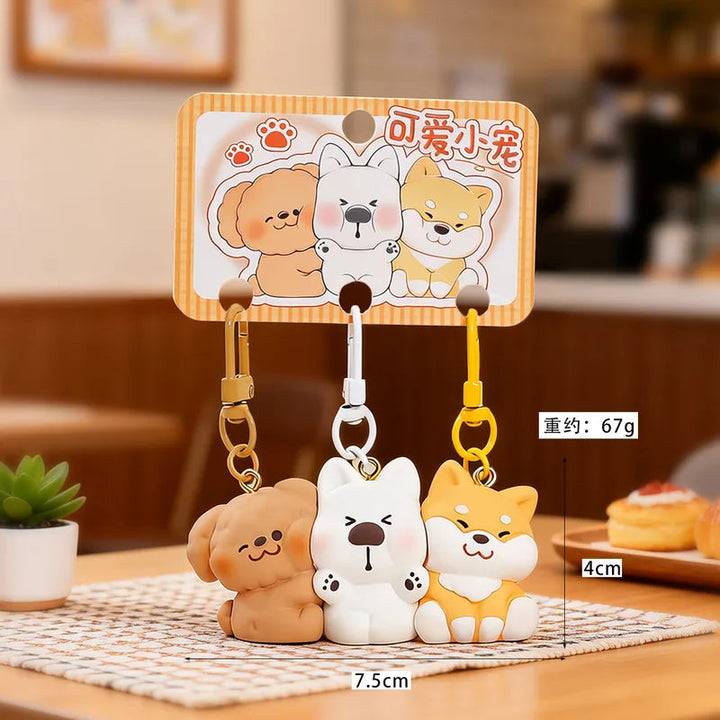 Trio bestie keychain set