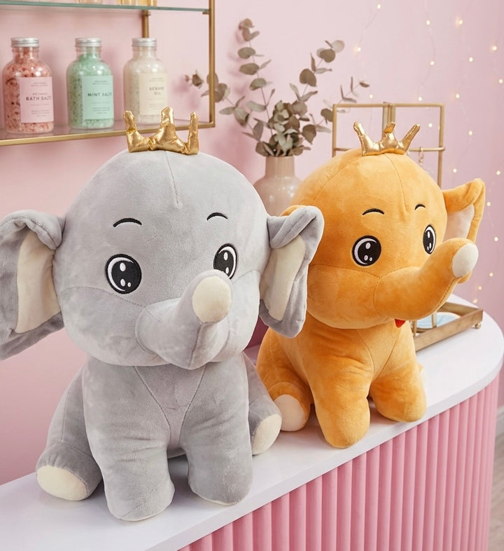 Crown elephant plushie
