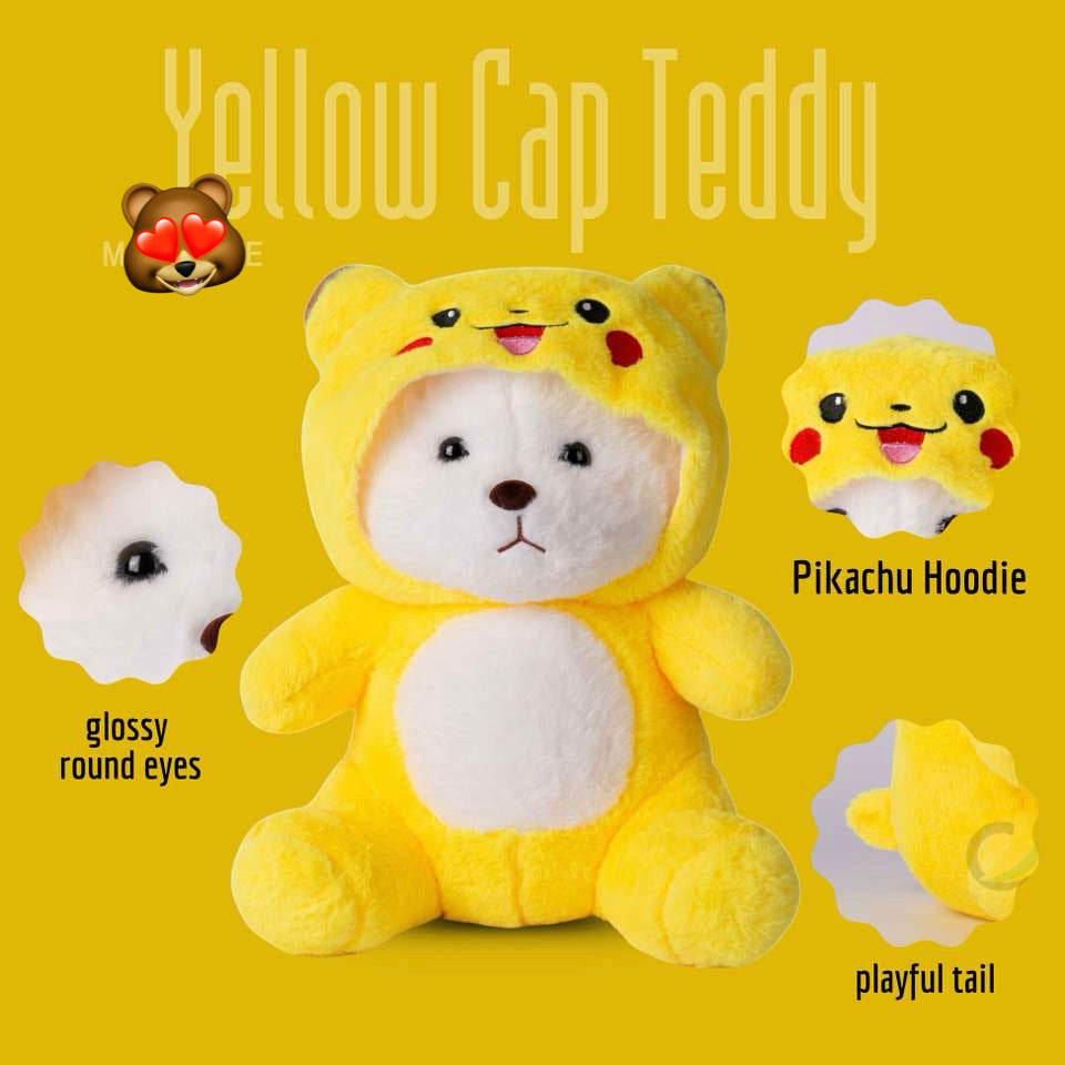 Pikachu hoodie teddy 45cm approx