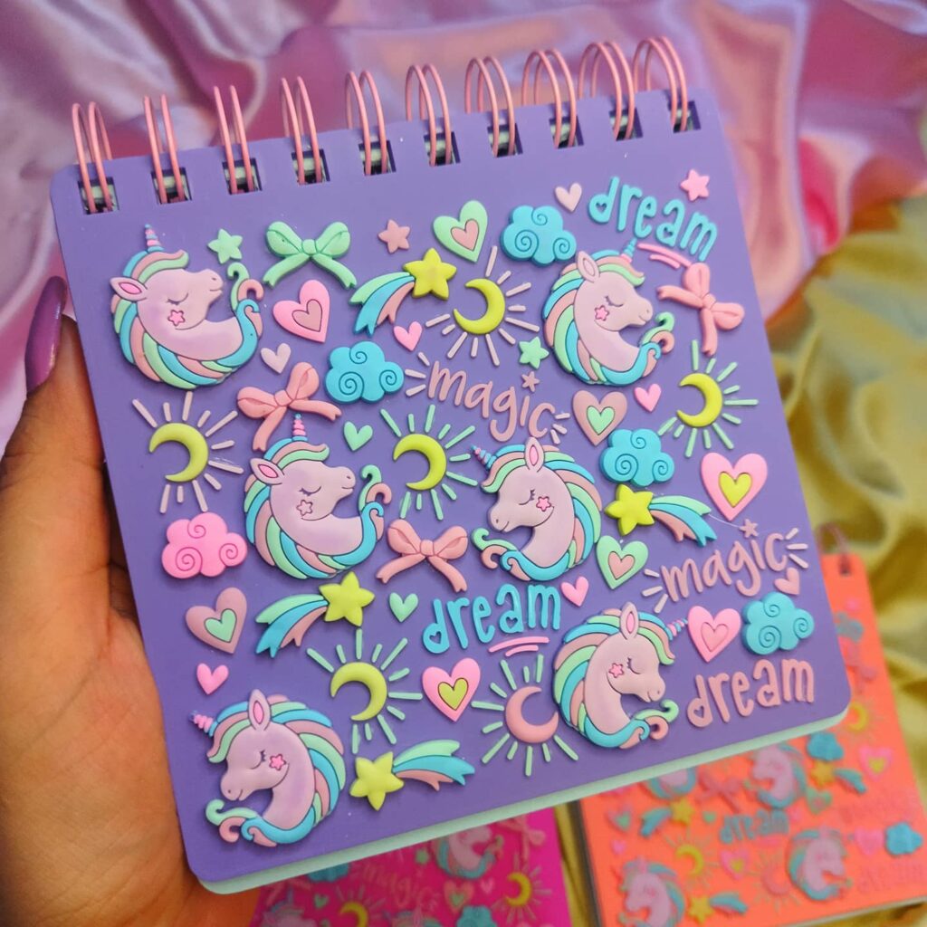 Unicorn spiral notepad