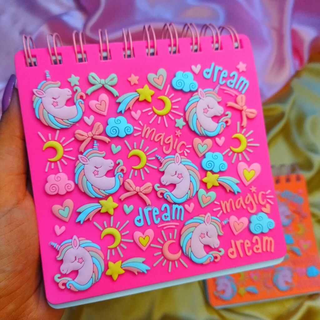 Unicorn spiral notepad