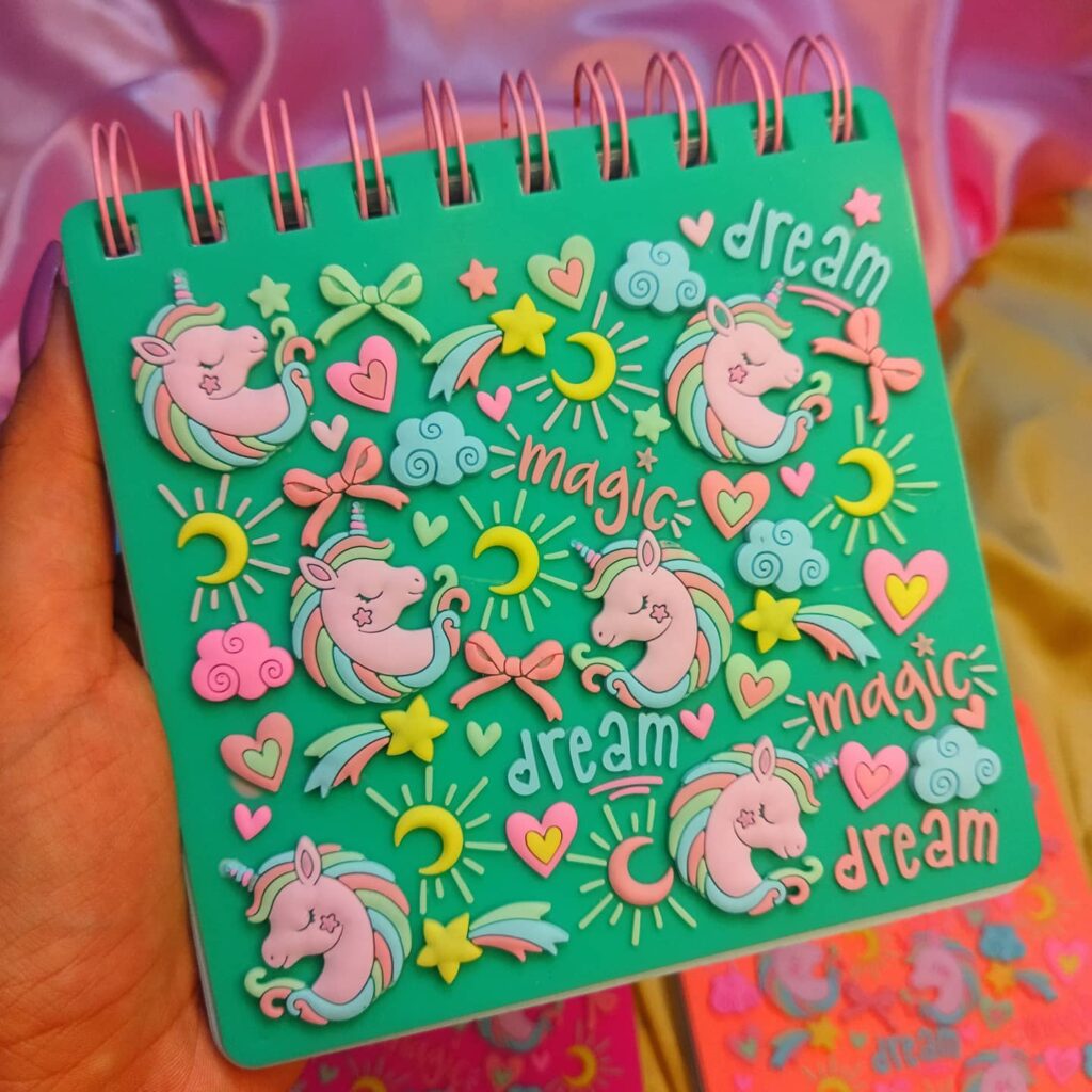 Unicorn spiral notepad