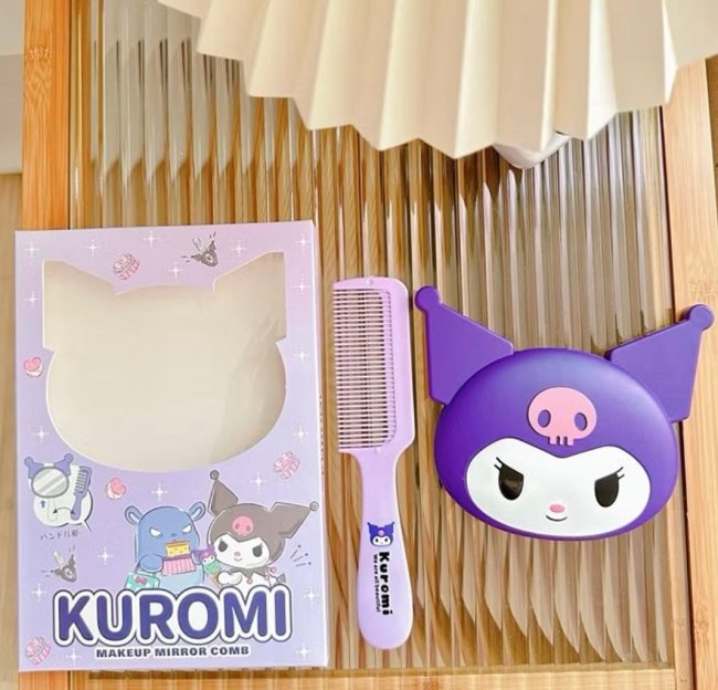 Kuromi mirror with comb set