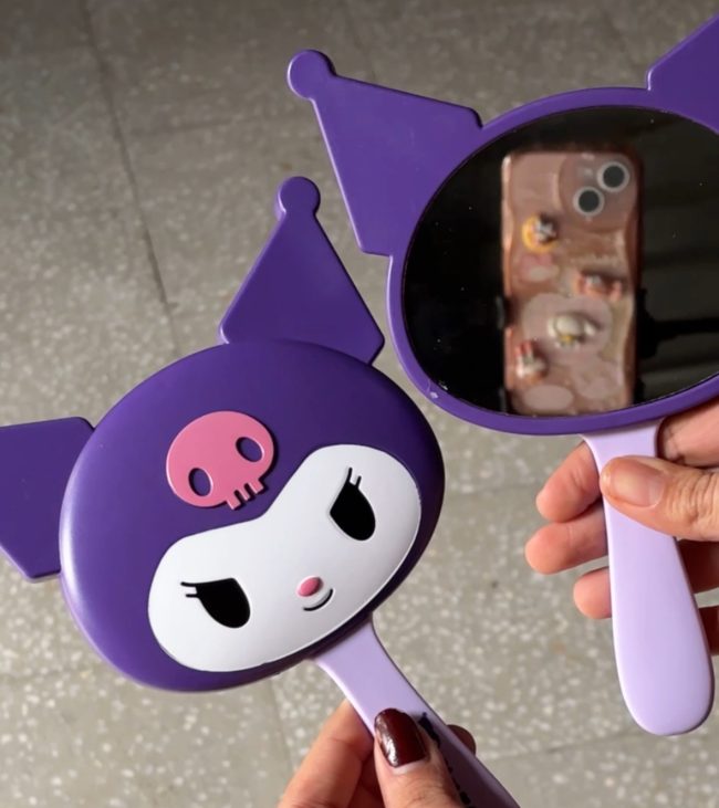 Kuromi mirror with comb set