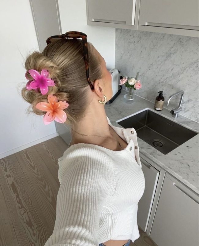 Flower claw clip | clutch | clutcher ( pack of 2)