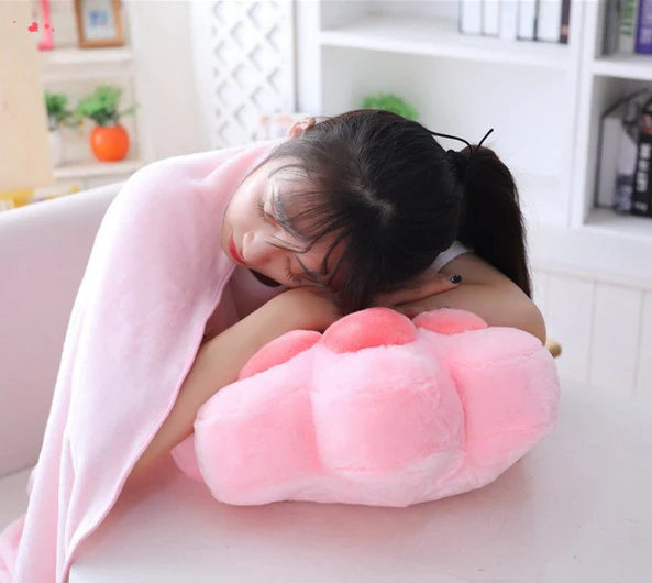 Paw pillow with blanket