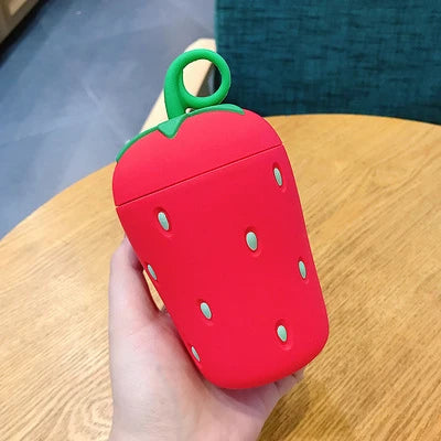 Strawberry glass bottle