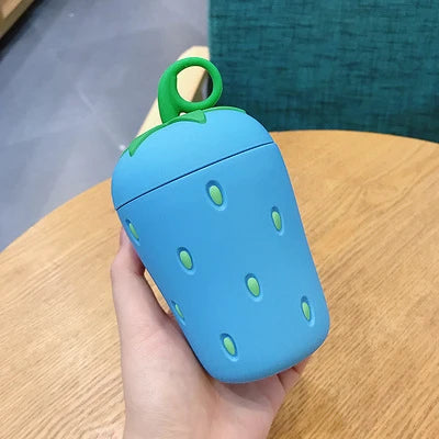 Strawberry glass bottle