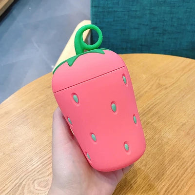 Strawberry glass bottle