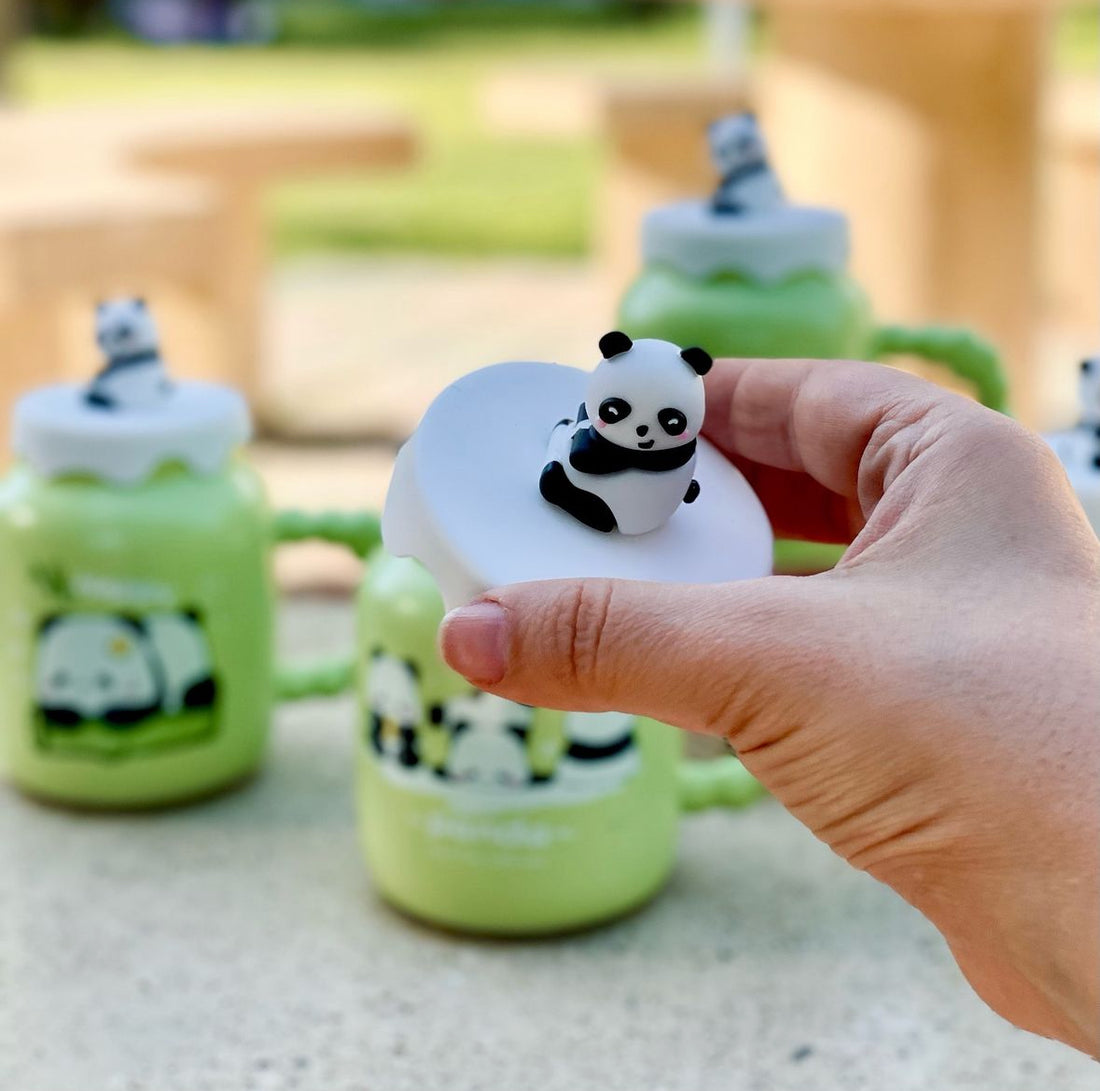 Green panda mug