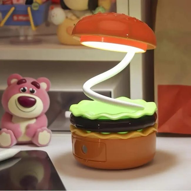 Burger lamp with sharpener