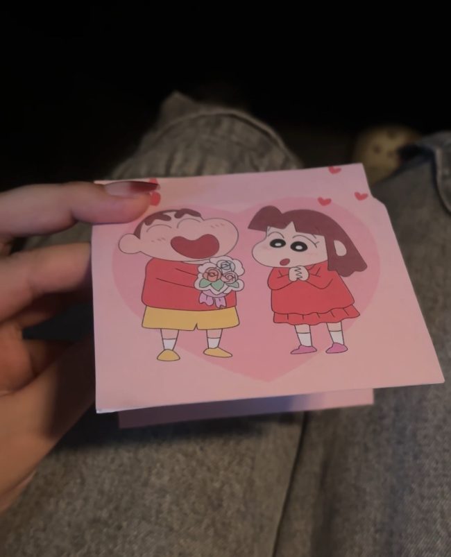 Shinchan I love you card with neckpiece