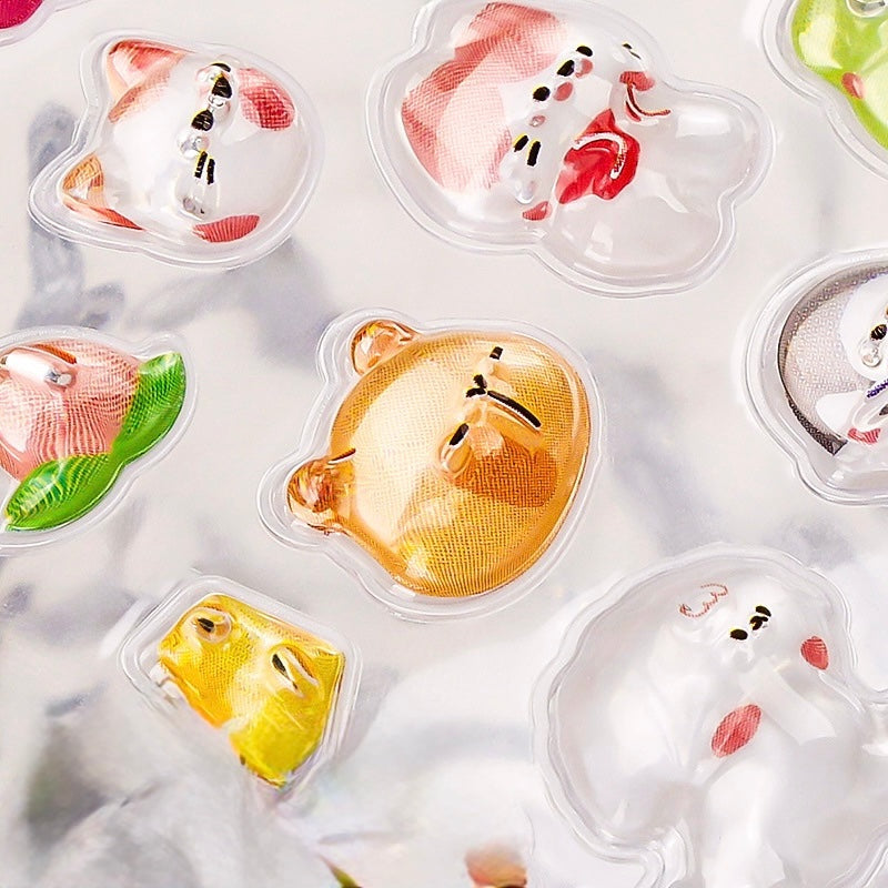 3D kawaii stickers (1 sheet)