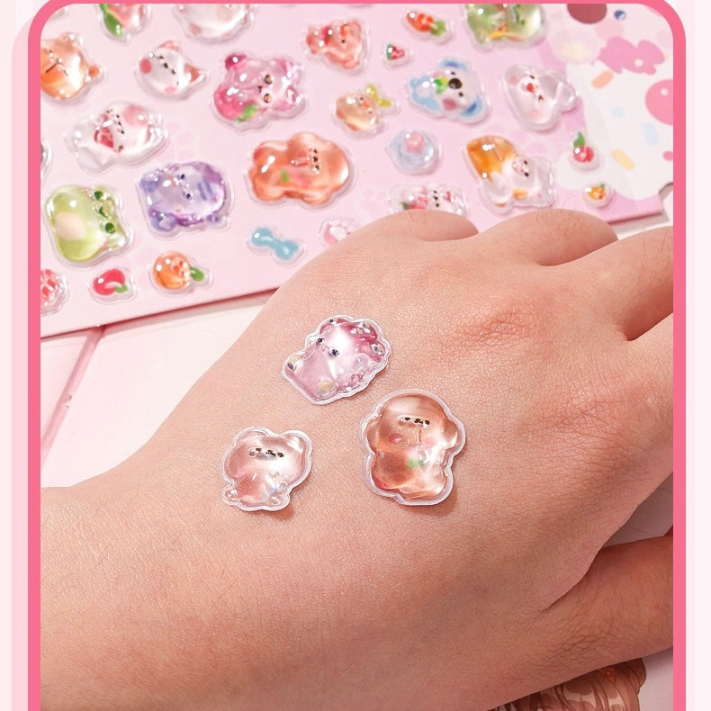 3D kawaii stickers (1 sheet)