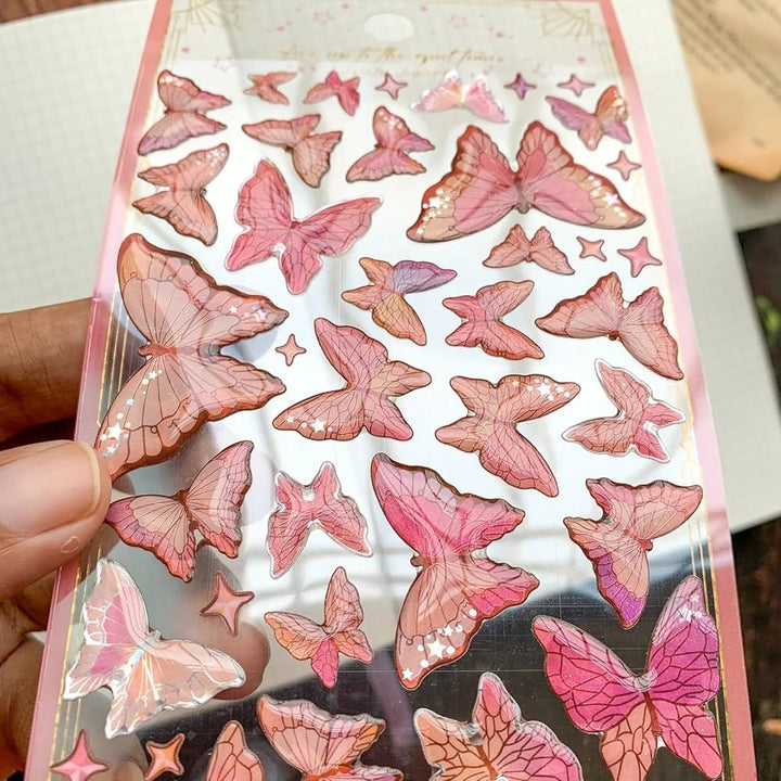 3D butterfly stickers (1 sheet)