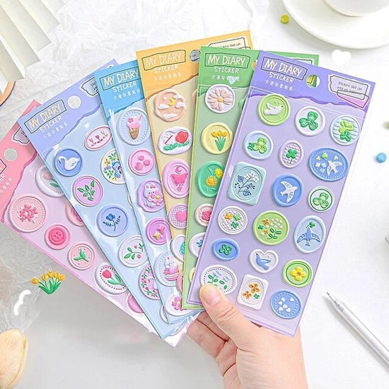 Wax seal shape stickers (1 sheet)