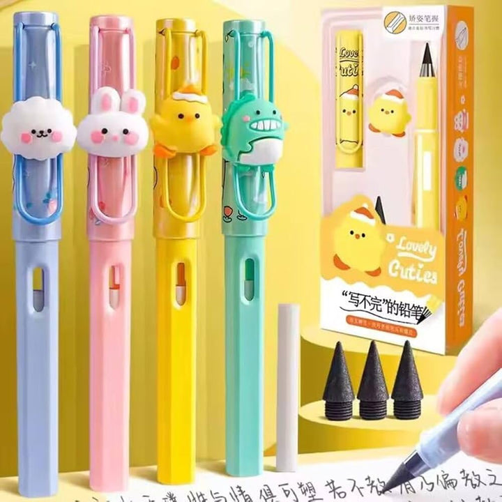Infinite/ No sharpen pencil with eraser and charm