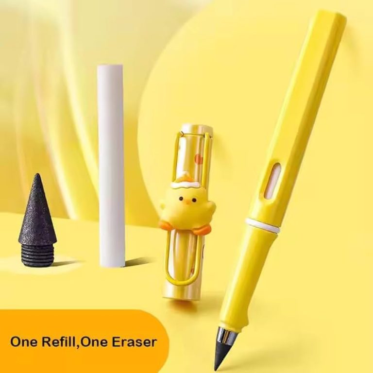 Infinite/ No sharpen pencil with eraser and charm
