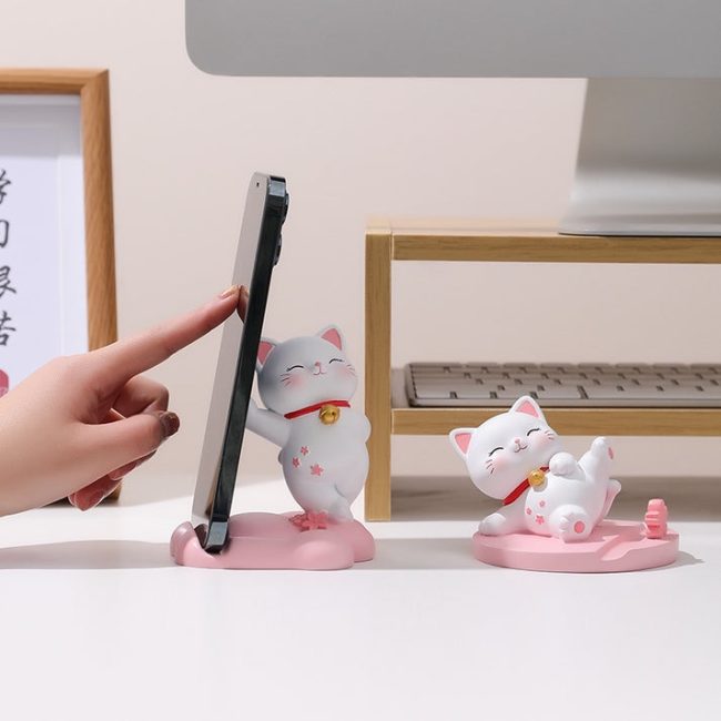 Kawaii cat mobile stand