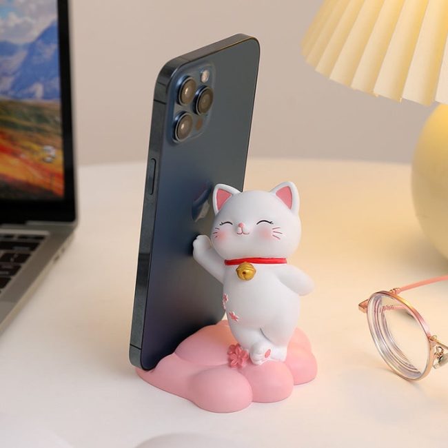 Kawaii cat mobile stand